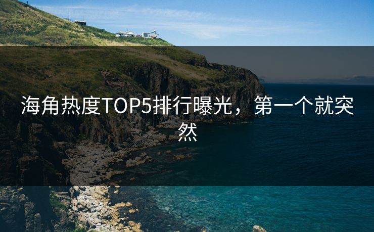 海角热度TOP5排行曝光，第一个就突然